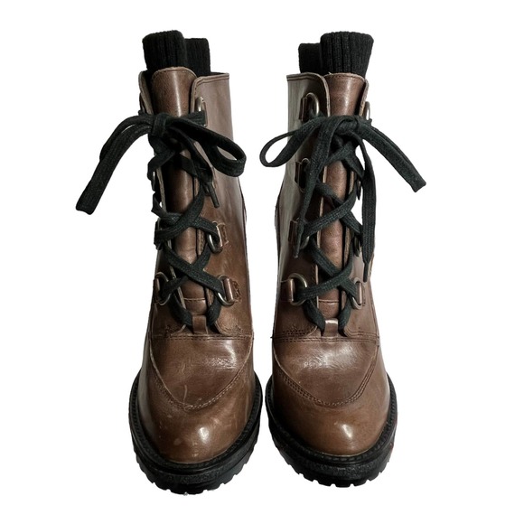 Anthropologie Plenty By Tracy Reese Brown Bootie Womens 7.5 - Picture 4 of 9